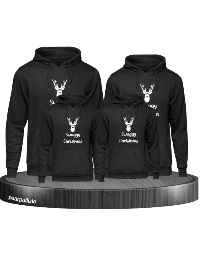 Swaggy Christmas 4er Hoodies in schwarz