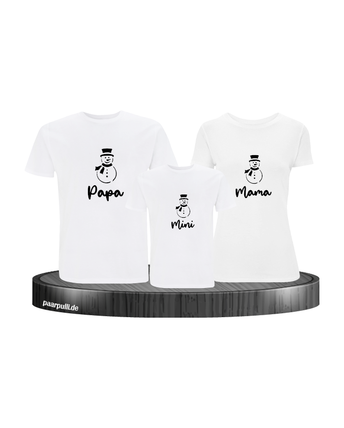 Schneemann T-Shirt Set weiß
