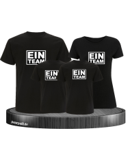 Ein Team Familienshirt schwarz