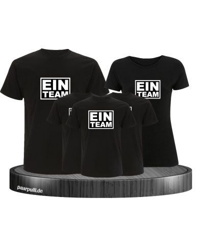 Ein Team Familienshirt schwarz Ein Team Familienshirt schwarz