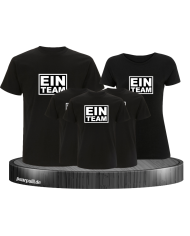 Ein Team Familienshirt schwarz