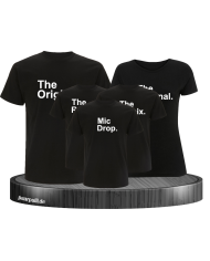 The Original The Remix und Mic Drop Familienlook Partner Set für die Familie in schwarz