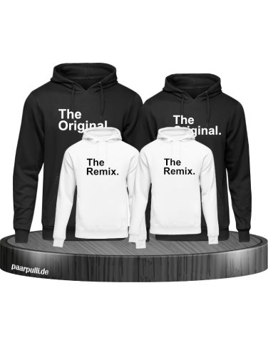 The Original and the Remix auf Hoodies weiss schwarz The Original and the Remix auf Hoodies weiss schwarz