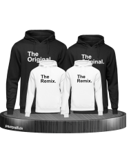 The Original and the Remix auf Hoodies weiss schwarz