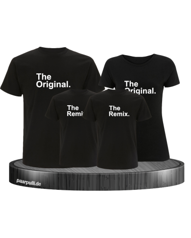The Original The Remix und Mic Drop Familienlook Partner Set für die Familie in schwarz The Original The Remix und Mic Drop Familienlook Partner Set für die Familie in schwarz