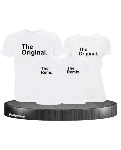 The Original The Remix und Mic Drop Familienlook Partner Set für die Familie in weiß The Original The Remix und Mic Drop Familienlook Partner Set für die Familie in weiß