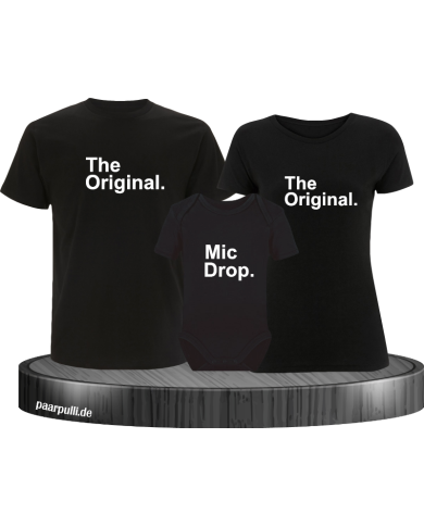 The Original und The Remix Familienlook mit Baby-Body in schwarz The Original und The Remix Familienlook mit Baby-Body in schwarz