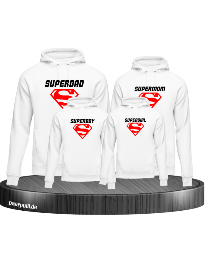 Hoodies bedruckt mit Super weiß
