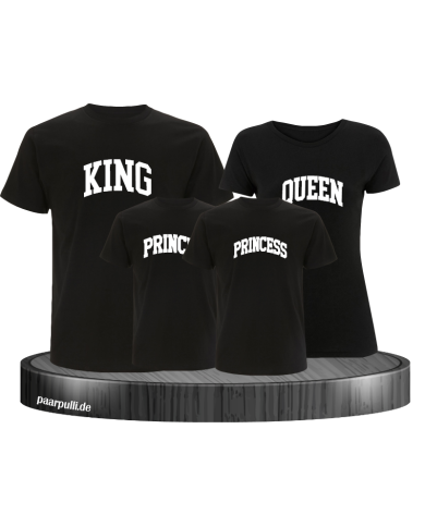 King Queen Prince Princess Familienlook in schwarz King Queen Prince Princess Familienlook in schwarz