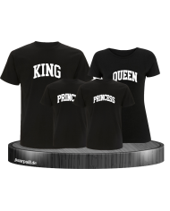 King Queen Prince Princess Familienlook in schwarz