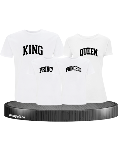 King Queen Prince Princess Familienlook in weiß King Queen Prince Princess Familienlook in weiß
