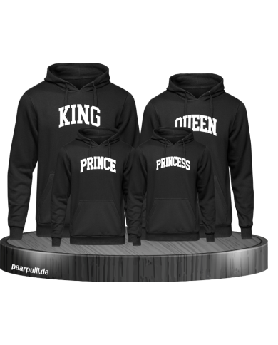 King Queen Prince Princess Familienlook Pullis in schwarz King Queen Prince Princess Familienlook Pullis in schwarz