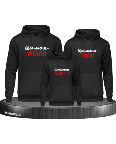 Weihnachtswunder Family Set Hoodies schwarz Weihnachtswunder Family Set Hoodies schwarz