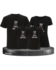 Merry Christmas mit süßem Rentier Gesicht 4er-Familienset T-Shirts