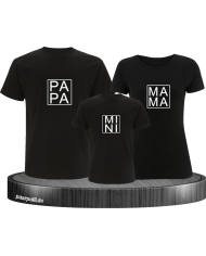 Papa Mama Mini Familienlook in schwarz