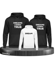 Dreams come True Hoodies als 3er Set für die Familie