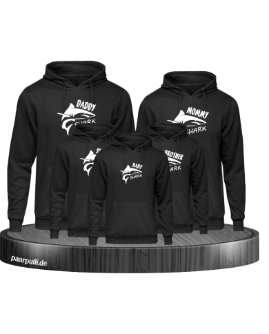 Shark Familien 5er Hoodie-Set Shark Familien 5er Hoodie-Set