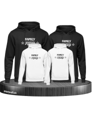 Family Squad Hoodies für die Familie in schwarz weiß