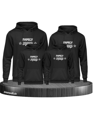 Family Squad Hoodies für die Familie in schwarz Family Squad Hoodies für die Familie in schwarz