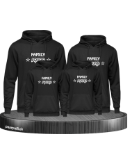 Family Squad Hoodies für die Familie in schwarz