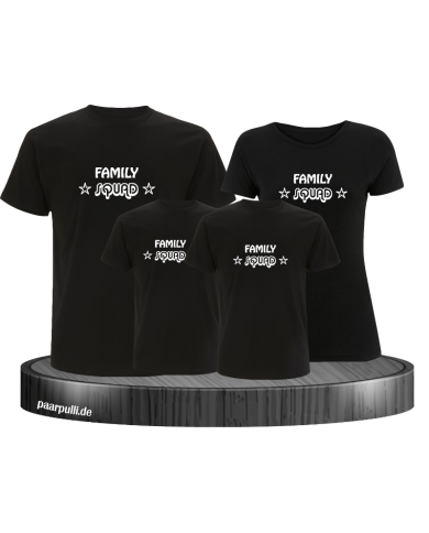 Family Squad T-Shirts für die Familie in schwarz Family Squad T-Shirts für die Familie in schwarz