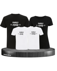 Family Squad T-Shirts für die Familie in schwarz weiß
