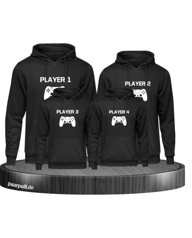 Player Familie Set Hoodies in Schwarz Player Familie Set Hoodies in Schwarz