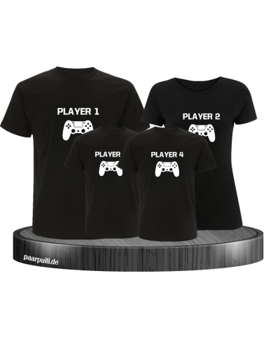 Player Familie Set T-Shirts in Schwarz Player Familie Set T-Shirts in Schwarz