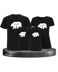 Bären Familie als 4er-Familienlook-Set