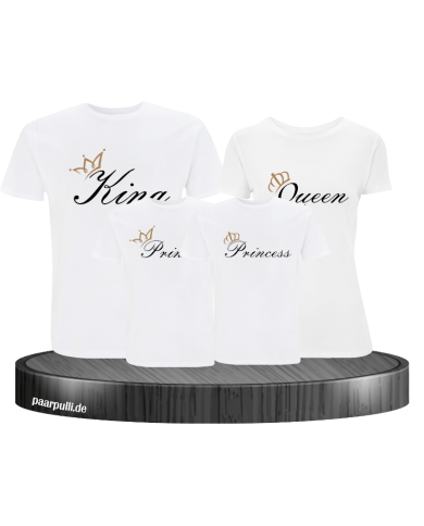 King Queen und Princess bedruckt mit King Queen und Princess weißes familie T shirt King Queen und Princess bedruckt mit King Queen und Princess weißes familie T shirt
