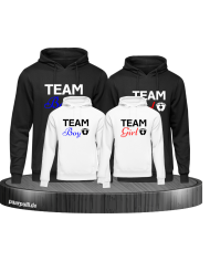 "Team Boy" und "Team Girl" Familien-Set Hoodies