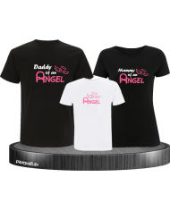 Angel Familie in schwarz weiß T Shirts Familienlook
