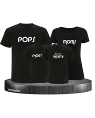 Familienlook Pops Moms shorty in schwarz