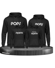 Moms Pops Shorty shorter Shorty Familien Set in schwarz