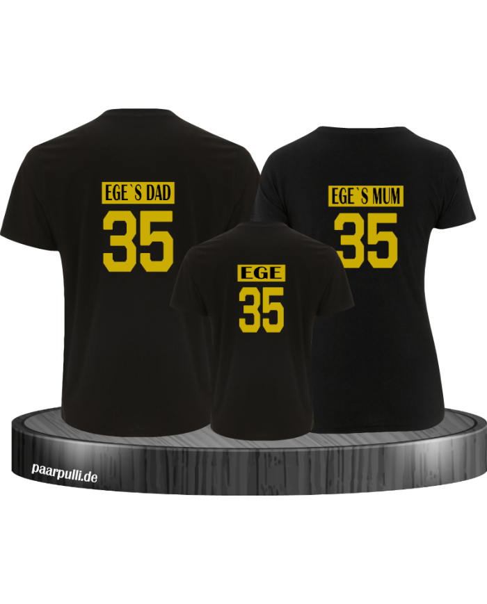 mum dad und kind shirt für familien