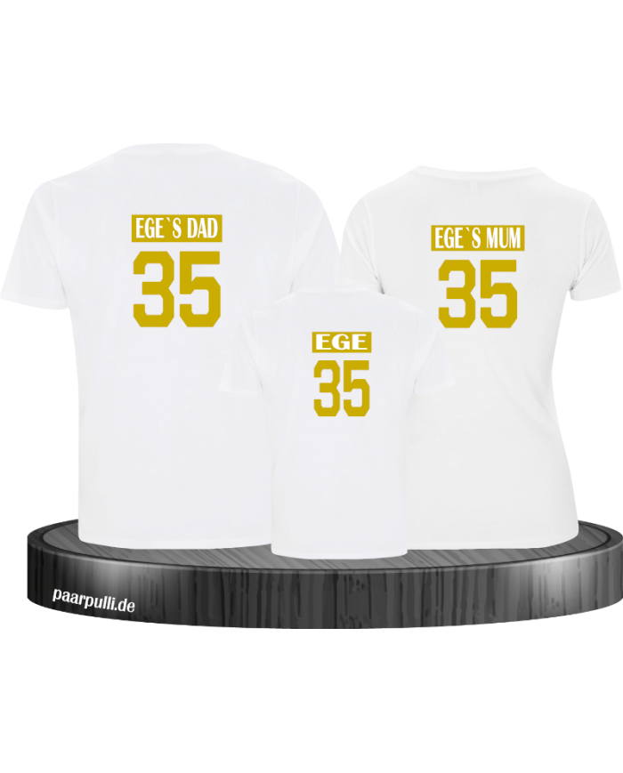 mum dad und kind shirt für familien