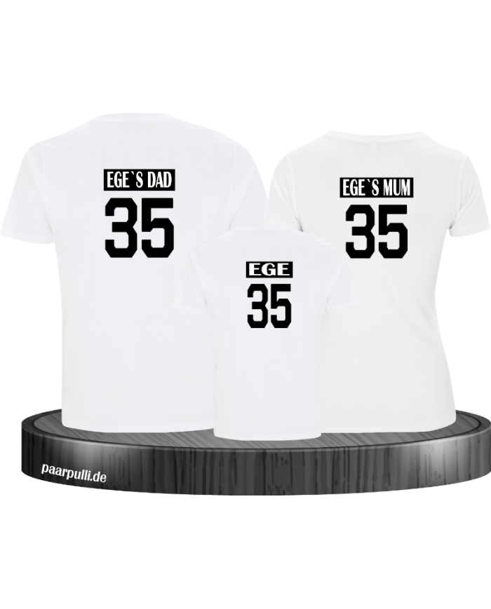 mum dad und kind shirt für familien