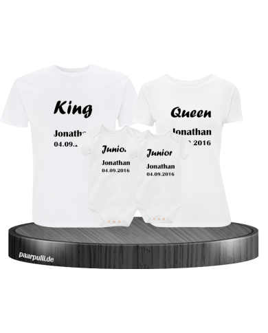 King Queen Zwilling Junior Partnerlook Set
