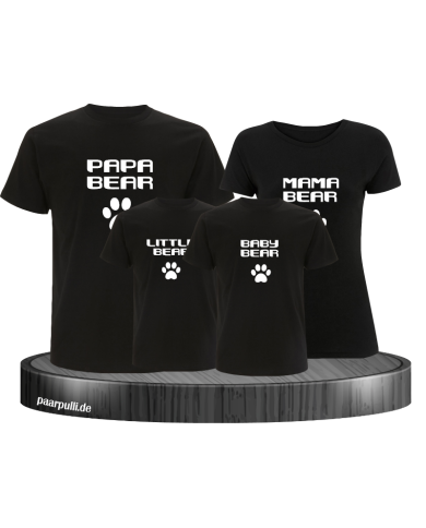 Bear Familienlook in schwarz