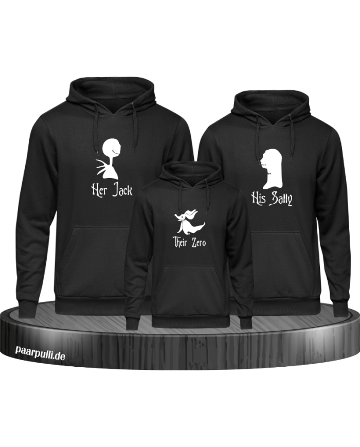 Jack Family Hoodies Familienlook schwarz
