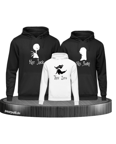 Jack Family Hoodies Familienlook schwarz weiß Jack Family Hoodies Familienlook schwarz weiß