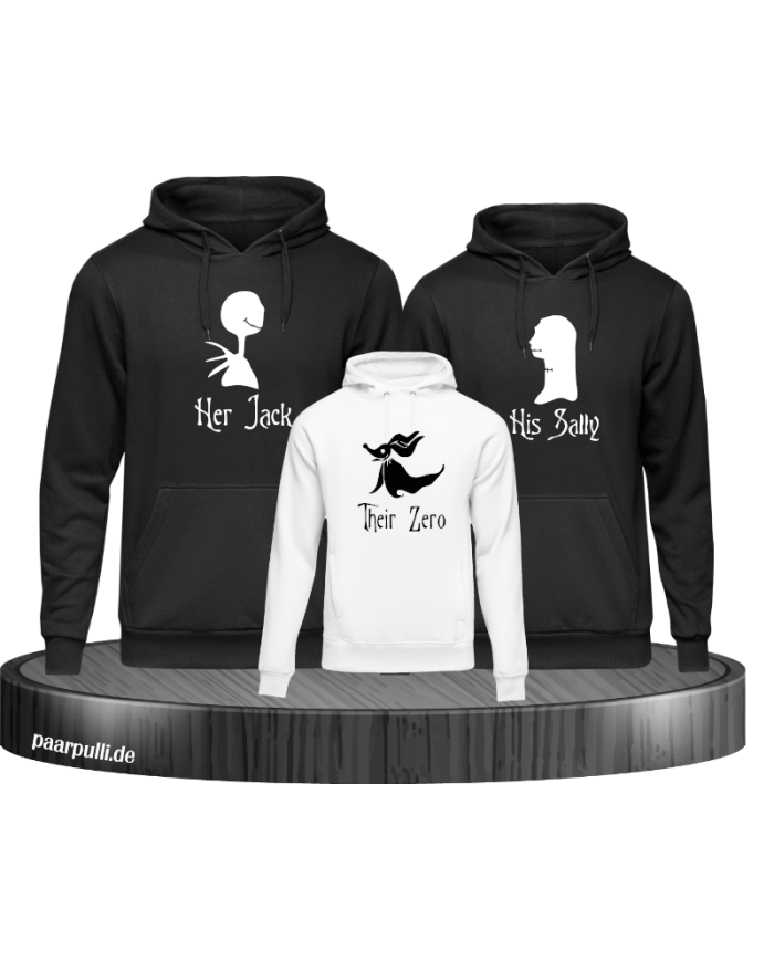 Jack Family Hoodies Familienlook schwarz weiß