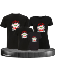 May Christmas be with you 4er Familienset T-Shirts mit  Babybody