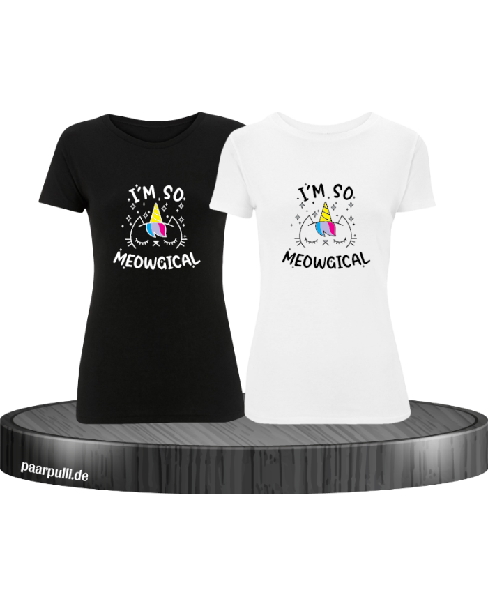 Meowgical - Best Friends T-Shirt Set schwarz weiß