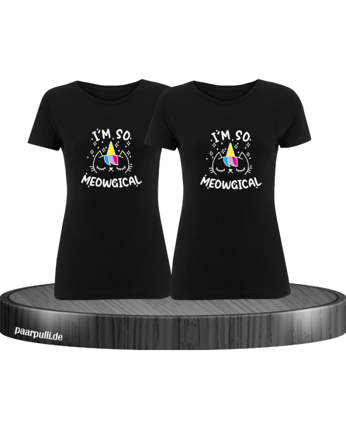Meowgical - Best Friends T-Shirt Set schwarz