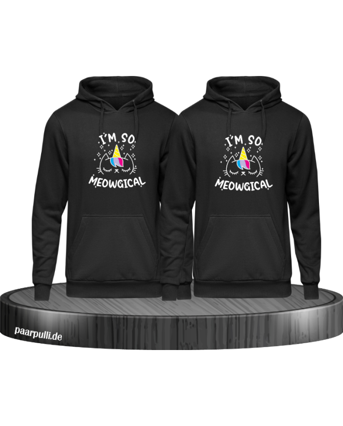 Meowgical - Hoodie für Beste Freunde schwarz