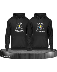 Meowgical - Hoodie für Beste Freunde schwarz