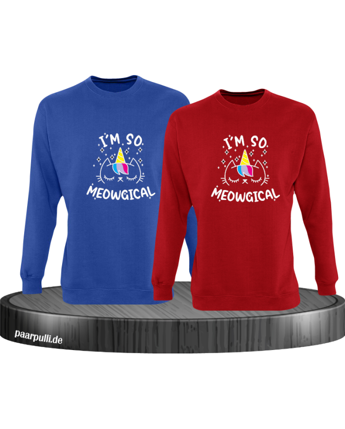 Meowgical Sweatshirt blau rot