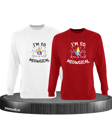 Meowgical Sweatshirt weiß rot Meowgical Sweatshirt weiß rot