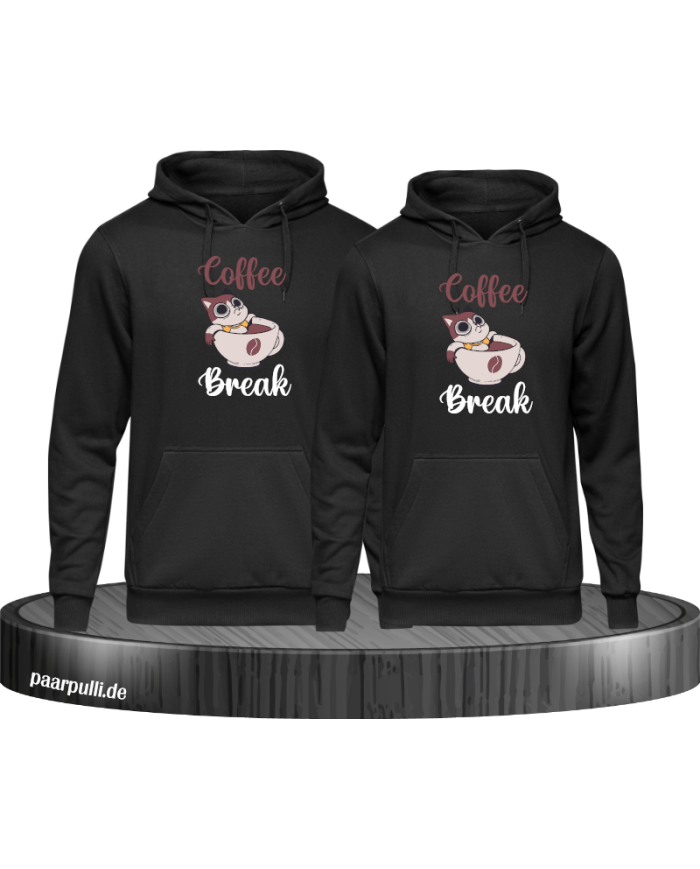 Coffee Break Hoodie schwarz
